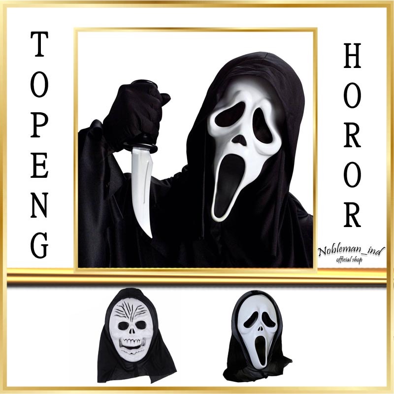 Topeng Scream Original Topeng Hantu Tengkorak Seram / Topeng Hantu Teriak Seram / Scream Ghost Hallo