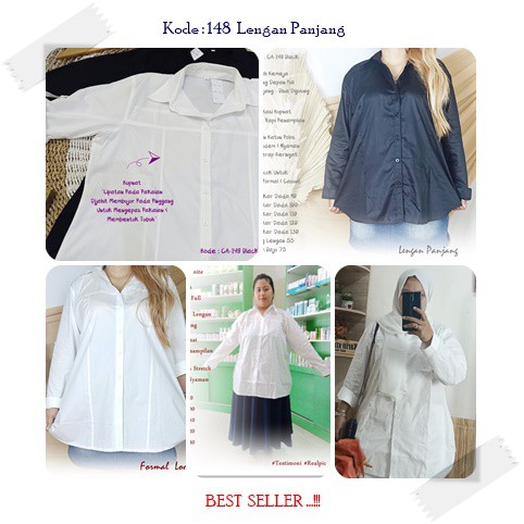Kemeja Polos Wanita Hem Polos Wanita Kemeja Katun Polos Jumbo Big Size