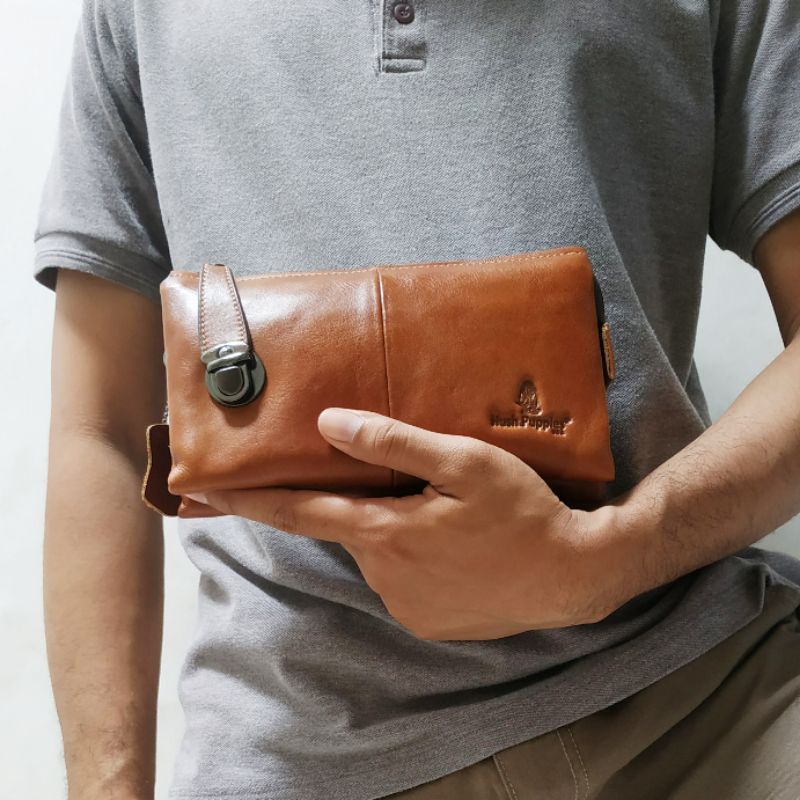 Handbag Kulit Asli Pria Dan Wanita - Clutch Kulit Asli