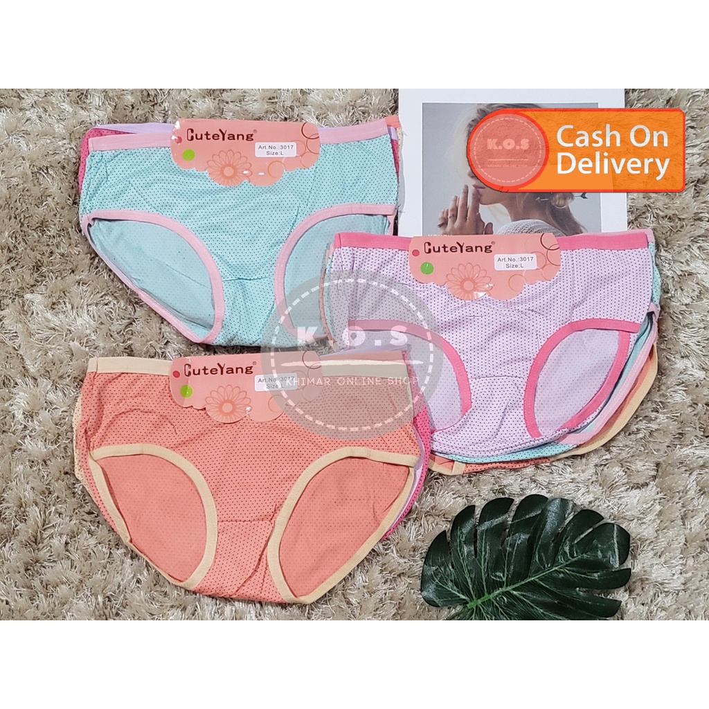 Cd wanita bundle 3pcs motif bintik bintik free size