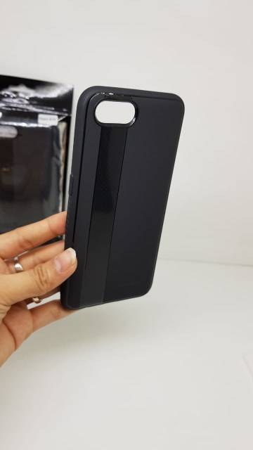 UME Enigma Series Oppo A1K 6.1 inchi Soft Case Oppo A1 K CPH1923 Black Fiber Carbon Slim Design