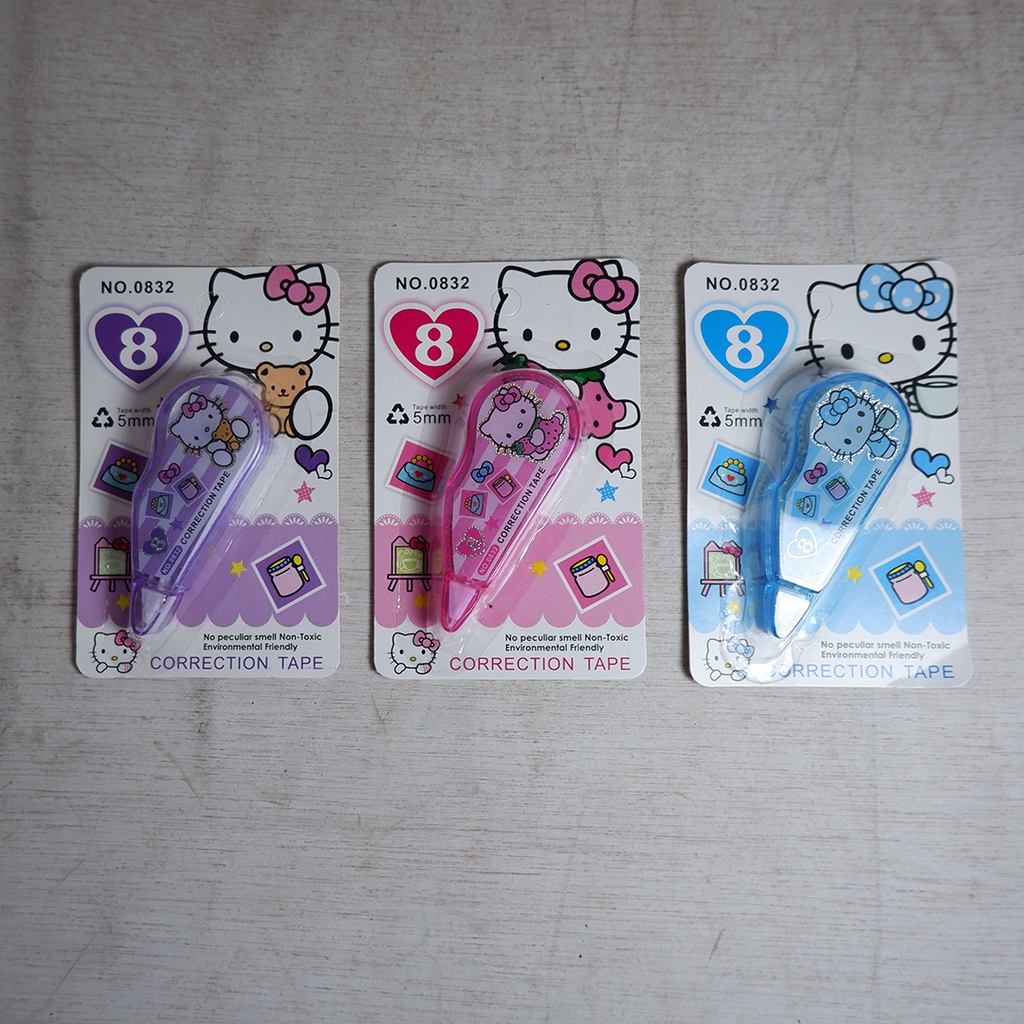 

Tip Ex / Tipe X / Correction Pen Pita Murah Hello Kitty No. 0832 5 mm