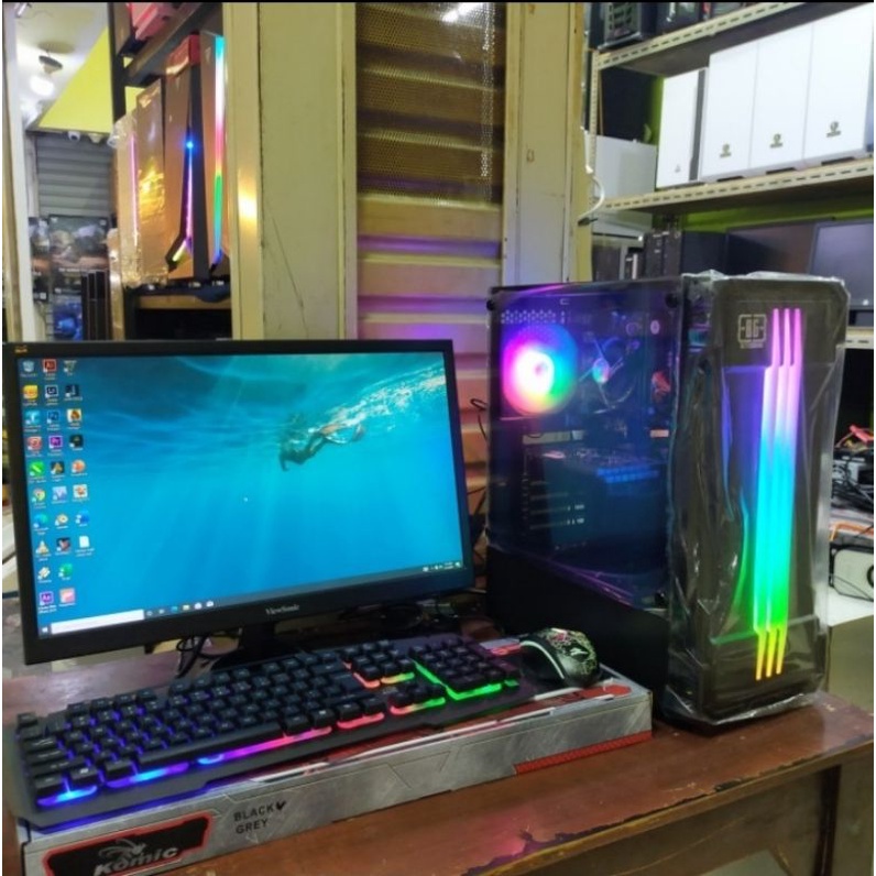 Paket komputer Amd A8 Ram 8gb ssd120 hdd 500 gaming desain