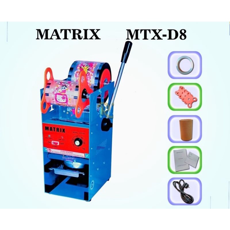 Mesin Cup Sealer Murah Matrix MTX-D8 by Eton/Alat Pres Gelas
