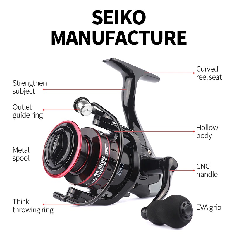 PROMO REEL HK3000/4000 Series Reel Pancing Spinning Fishing Reel 5.2:1 DRAG 8Kg /reel Terkuat [termurah promo cuci gudang bisa COD] REEL SHIMANO FUGU DAIWA SILVER RAYS REL LAUT REL GALATAMA REEL LAUT REEL GALATAMA REEL TERKUAT REEL POWER HANDEL HANDLE