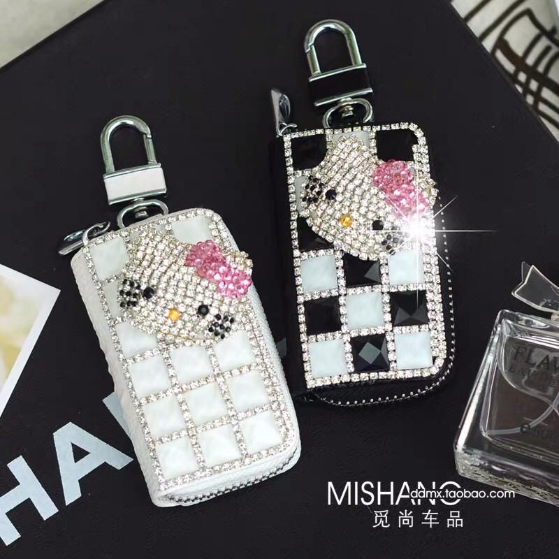 DOMPET KOTAK // Gantungan Kunci Mobil DAD crown canel bling blink impor kulit hello kitty dompet gantungan kunci mobil angsa love dompet kunci mobil stnk