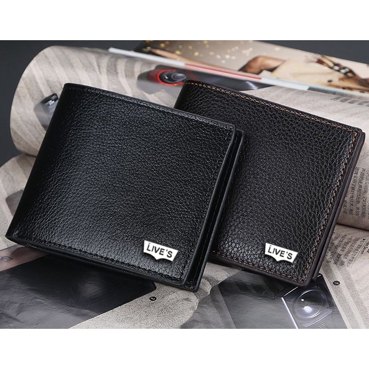 SERBA 10.000!! DOMPET PRIA DOMPET PENDEK DOMPET KULIT PU DOMPET LIPAT DOMPET POLOS 08 + BOX DUS