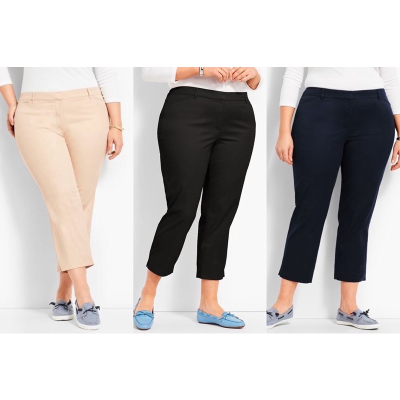 TALBOTS PERFECT CROP CHINO PANTS