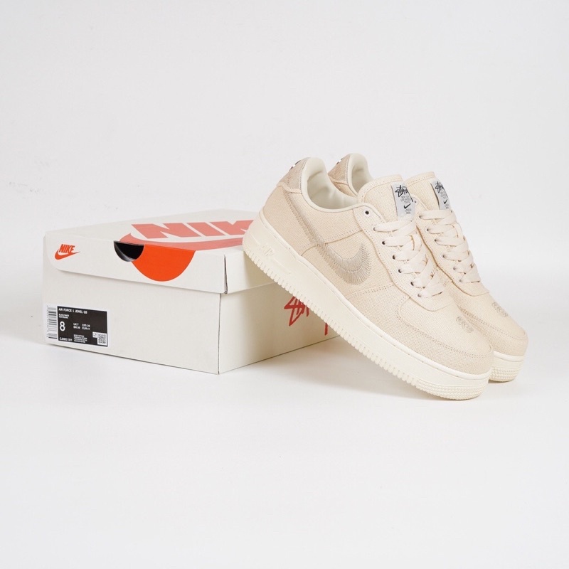 Sepatu Nike Air Force 1 Low X Stussy Fosil