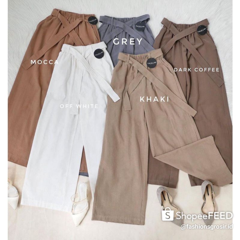 Celana Kulot Rayon Crincle Crinkle Airflow Panjang Wanita Premium Highwaist Loose Cullote Pants Homewear Jumbo Terbaru Kekinian-7