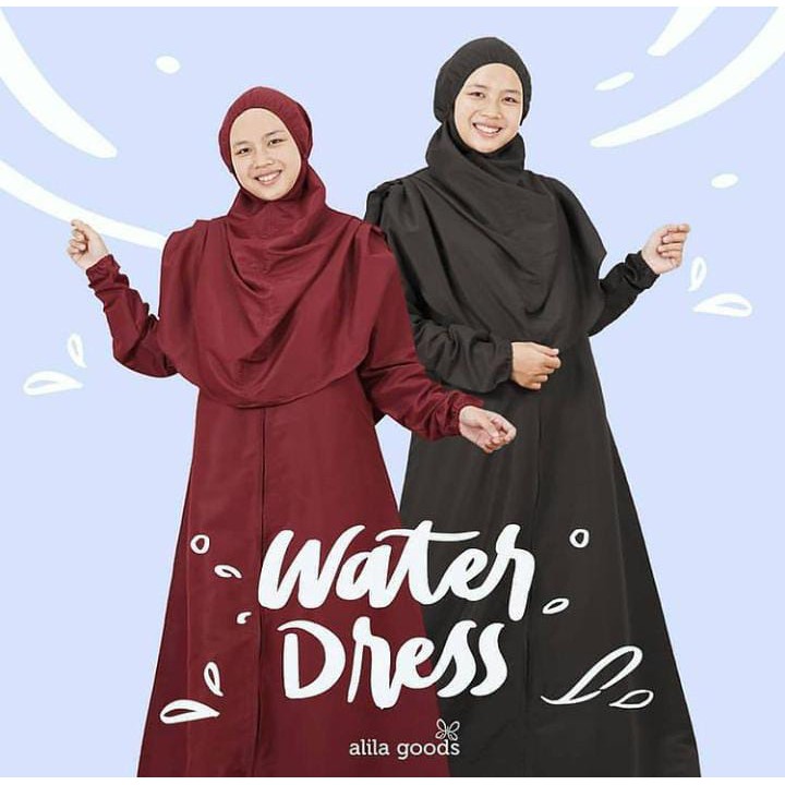 Baju renang muslimah Syari, gamis renang, water dress by alila goods, baju renang muslimah murah