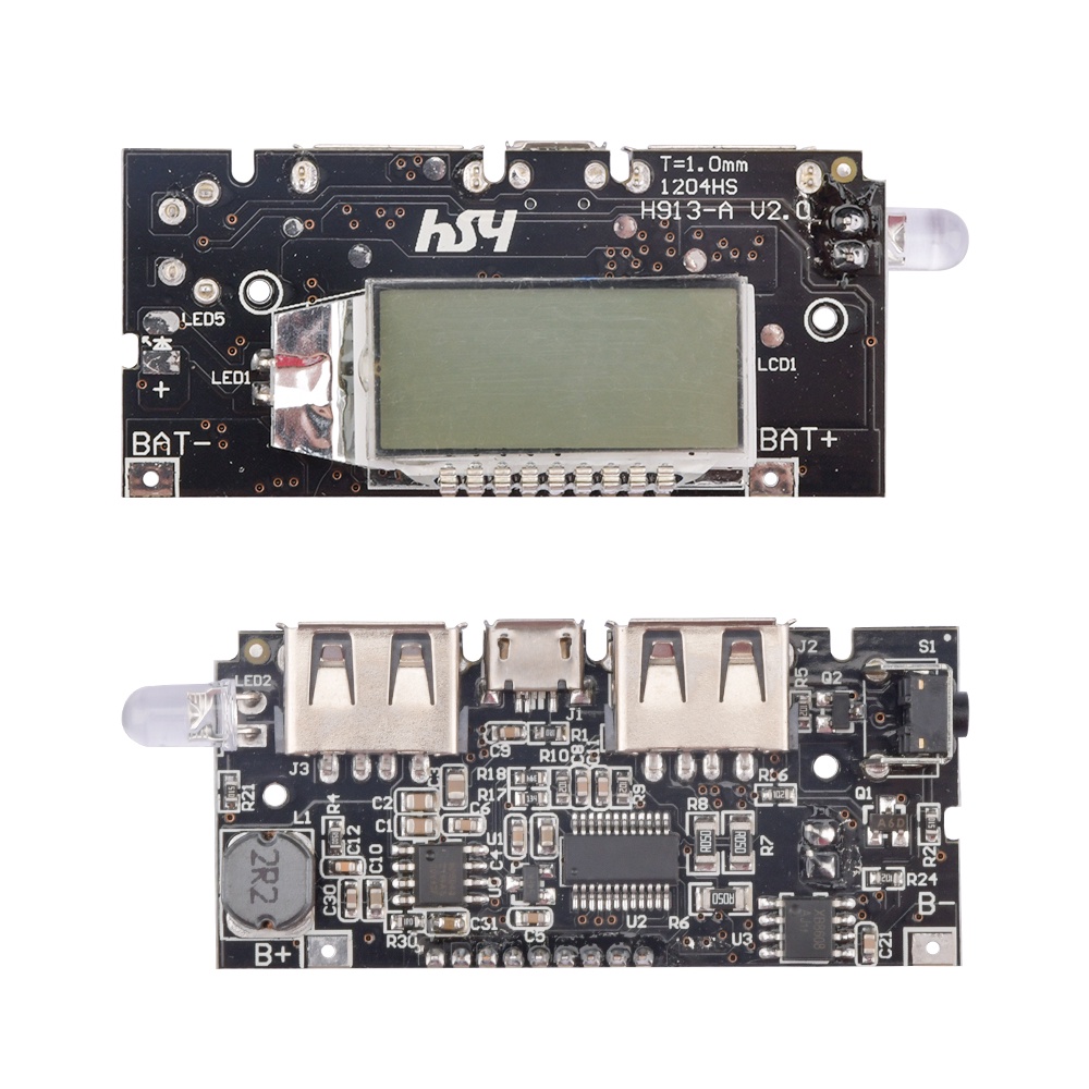 Papan Pcb Power Bank 18650 Dual Usb 5v 1a 2.1a Diy
