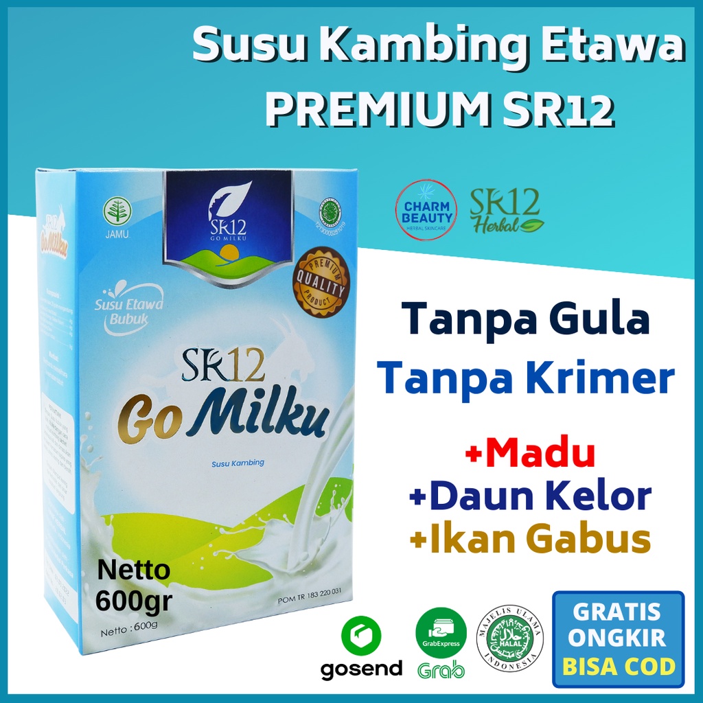 

SR12 Go Milku 600g Susu Kambing Etawa Bubuk Murni Tanpa Gula Gomilku Original Cokelat Bpom Halal