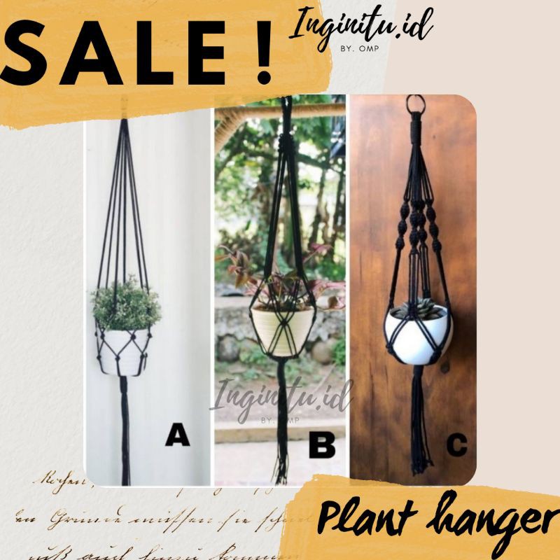 Tali pot Gantung / gantungan pot / hiasan dinding /tali macrame /tali kur