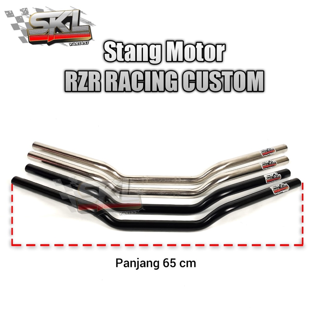 Stang Stir Motor Rzr Racing Custom Balap Road Race Universal Motor kualitas Tebal 2mm Stang Beat Street X Ride Fino Nmax PCX ADV 150 Forza Vixion CB150R Verza Megapro Tiger Pulsar GSX Type Fighter XSR 155 Byson Monkey CRF CT125 Lexi Yamaha MT09