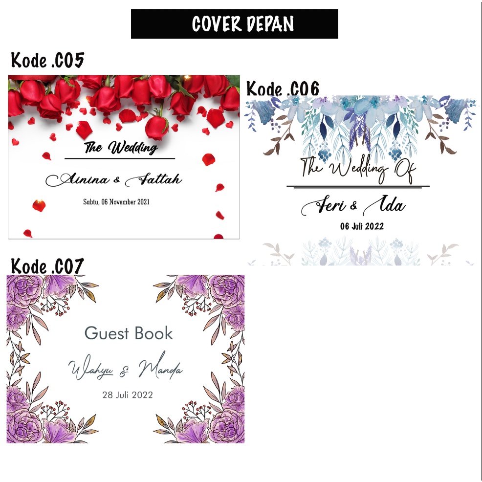 

WEDDING GUESTBOOK MURAH / BUKU TAMU MURAH