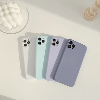 Soft Case Bahan Silikon Bentuk Persegi Untuk Iphone 11 Pro