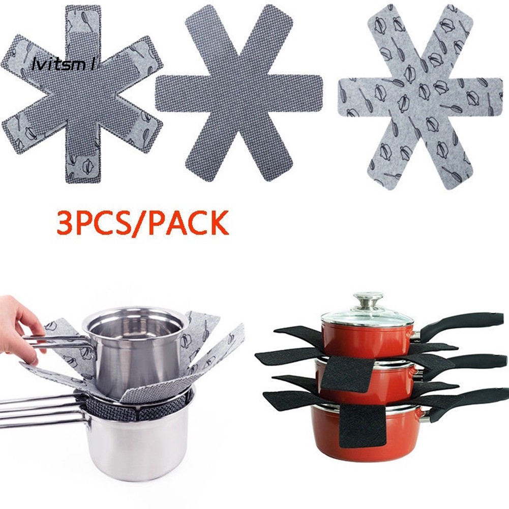 Perfect for Non Stick Pans Pan and Pot Protectors to Avoid Scratching Anti Scratch 38cm Stoneware Skillets Black// 8 Pieces Set of 8 Saucepans
