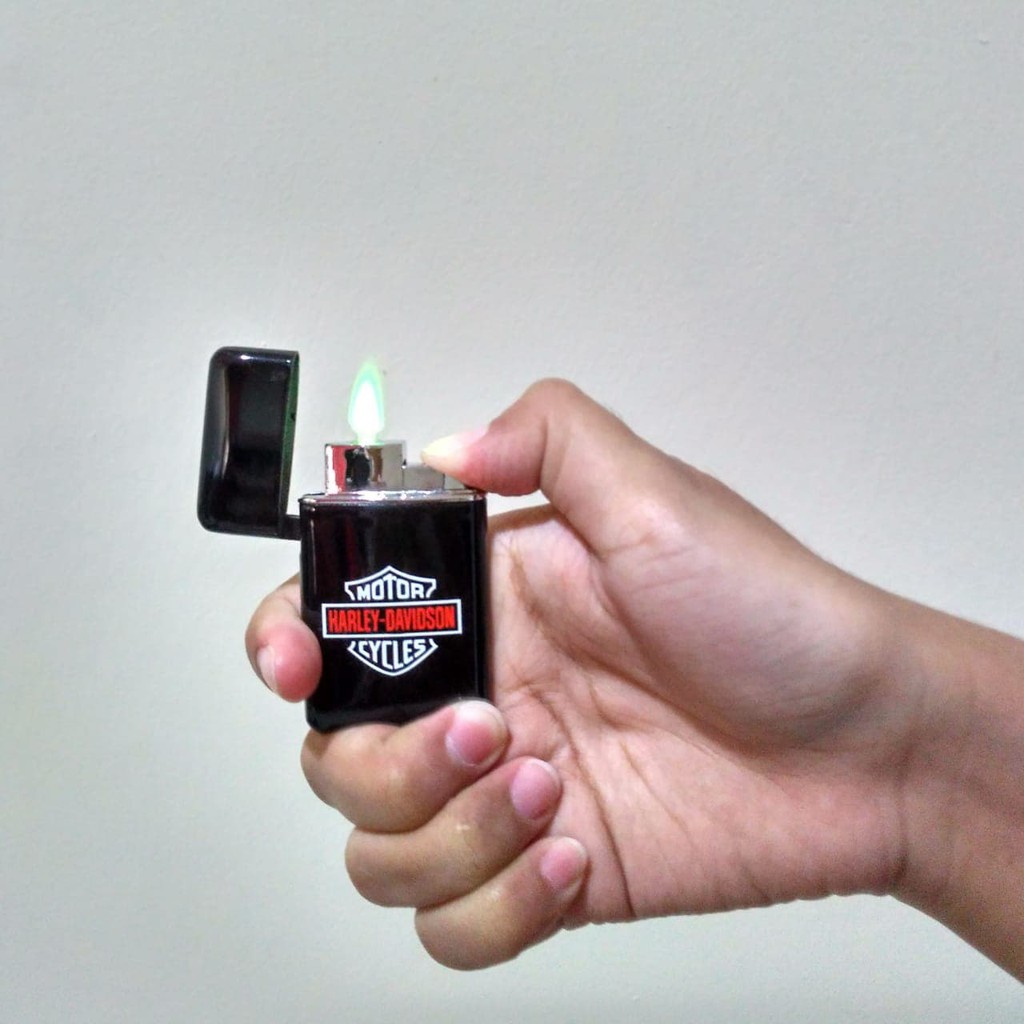 Best Promo! KOREK API GAS HARLEY HD 3373-1 BLACK MANCIS LAS LIGHTER UNIK Sale!