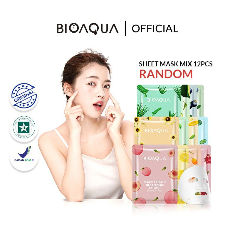 BIOAQUA Whitening Essence Sheetmask 12pcs dan 20pcs