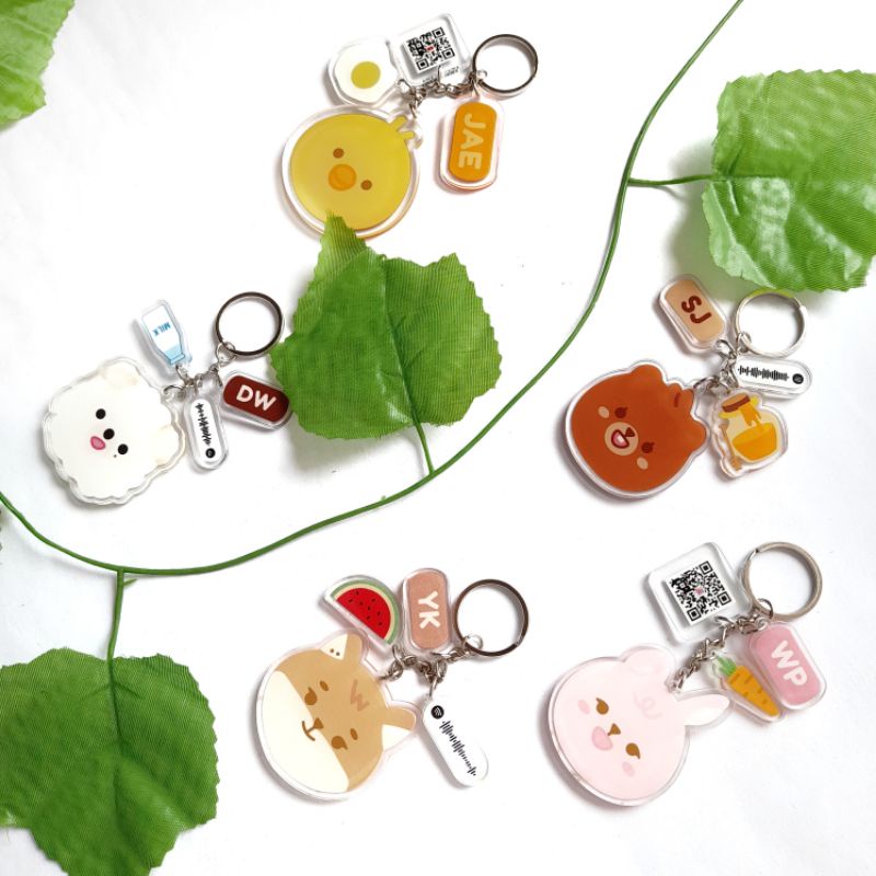 Gantungan Kunci Akrilik Barcode Petit Denimalz Day6