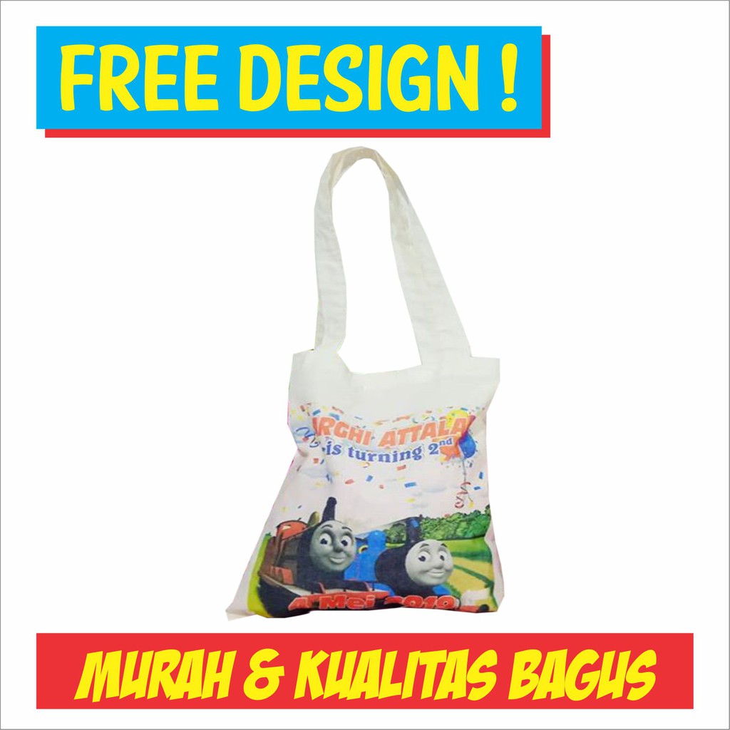 

[PREMIUM] Tas Blacu Kotak 25x30 custom sablon printing