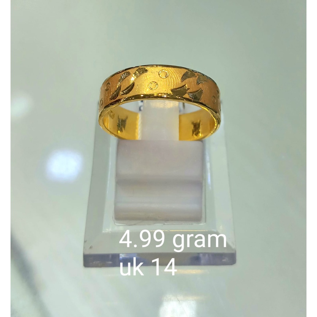 Cincin Emas Ukir Doff Kadar 95% 4.99 Gram Size 14