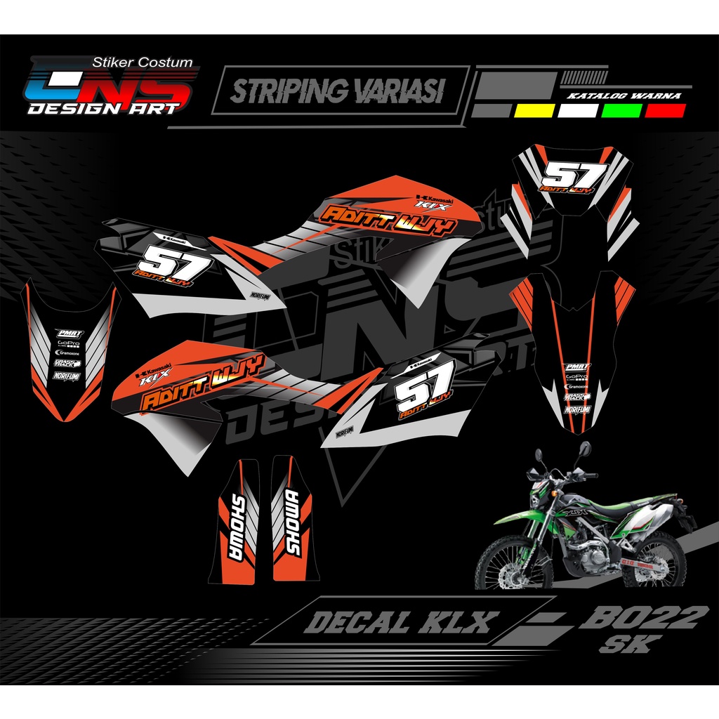 DECAL KLX BF STIKER KLX BF / KLX BF SE / STIKER FULLBODY VARIASI KLX BF STIKER STRIP DECAL FULL KLX