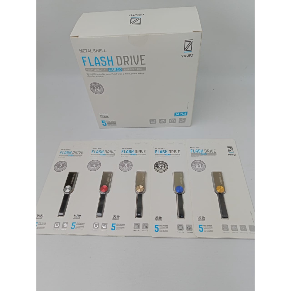 FLASHDISK Metal Shell + tali Flash Drive Yourz U350 2GB/4GB/8GB/16GB/32GB/64GB