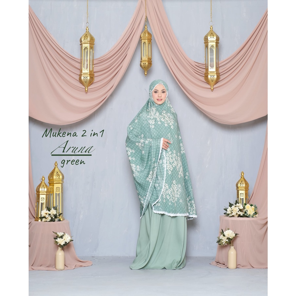 belimukena premium mukena dewasa traveling 2in1 aruna