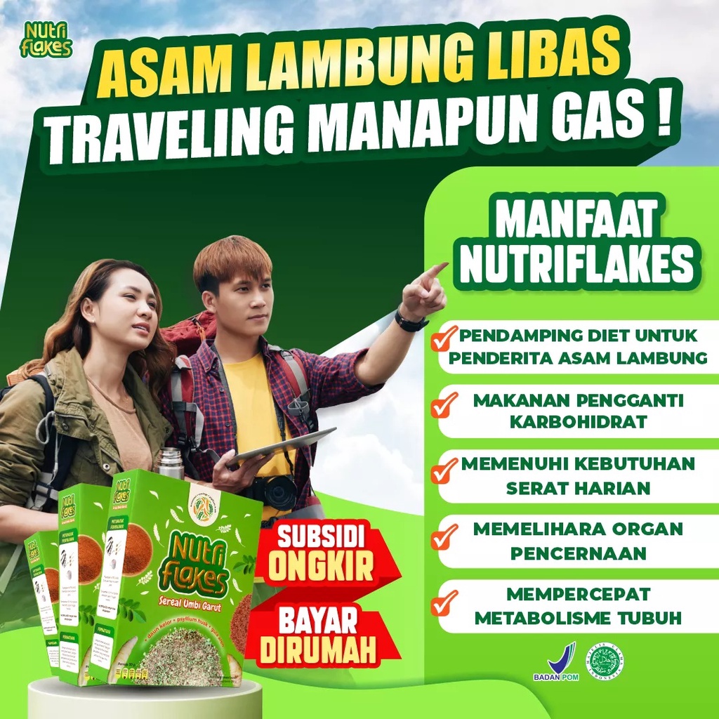 Nutriflakes nutrisi sehat solusi maag, asam lambung naik, dan gerd