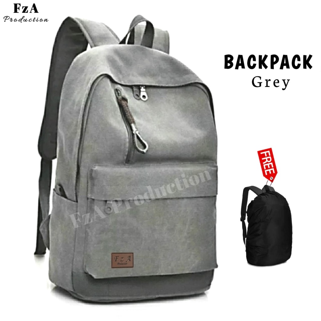 FzA Official - Tas Ransel Punggung Distro Casual Pria Wanita / Tas Ransel Laptop Backpack Original - GRYRC