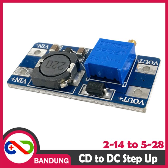 STEP UP MODULE MT3608 ADJUSTABLE STEP UP BOOST DC 2A 2V-24V TO 5V-28V