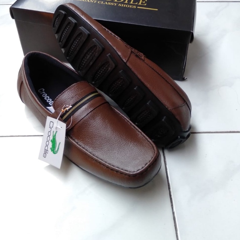 sepatu kulit pria casual santai hitam coklat
