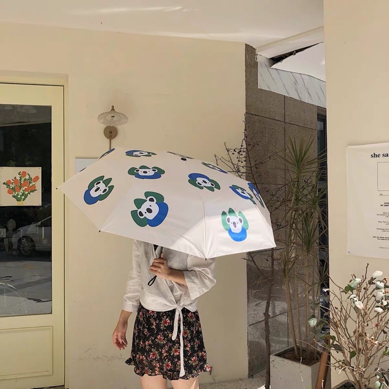 PAYUNG LIPAT MOTIF DAN KARAKTER LUCU / PAYUNG LIPAT MOTIF POODLE BEAR Anti UV Hujan atau Panas / PREMIUM POODLE BEAR UMBRELLA