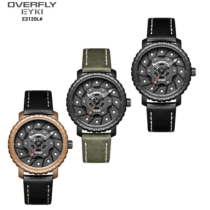 Overfly Eyki Leather Watch E3120L#