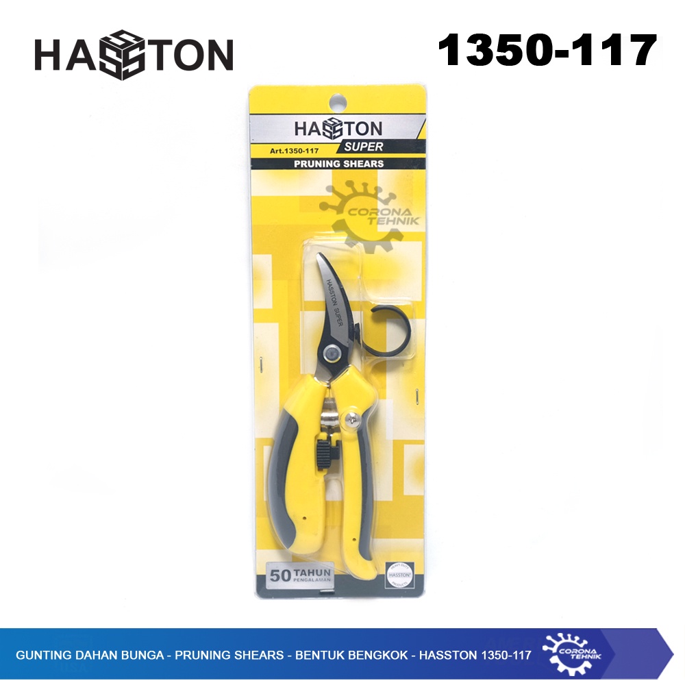 Hasston 1350-117 - Gunting Dahan Bunga - Pruning Shears - Bengkok