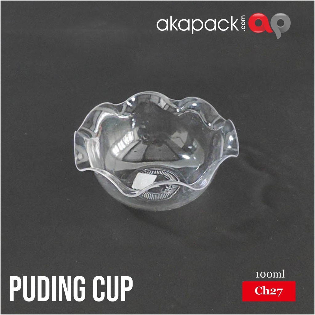 Cup Jelly Puding BUNGA Mika Plastik CH 27 isi 25 pcs