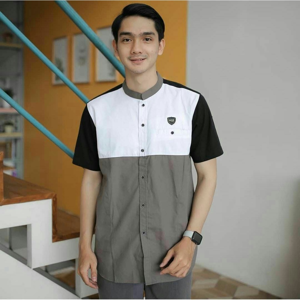 Baju Koko Kurta Dewasa Lengan Pendek Material Catton Adem Serap Keringat