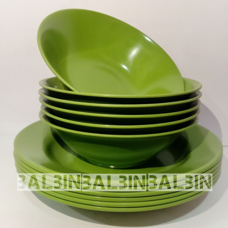 PROMO HEMAT 6 PCS /3PIRING MAKAN 9 INC MELAMINE DAN 3 MANGKUK MAKAN MELAMINE 7 INC FOOD GRADE