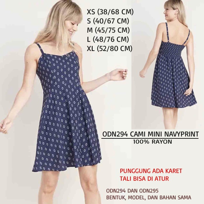 DRESS WANITA CAMI MINI FLORAL (ODN294)