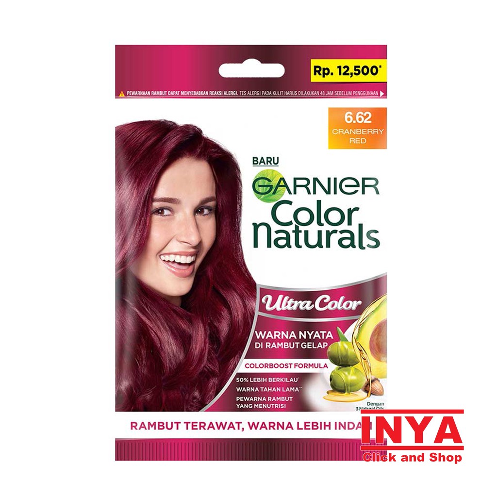 GARNIER COLOR NATURALS ULTRA COLOR 6.62 CRANBERRY RED 30mlx30gr SACHET