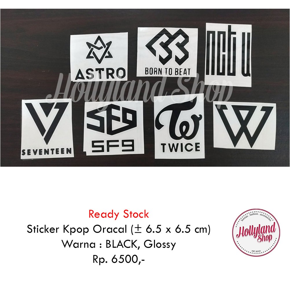 

Sticker Cutting BLACK GLOSSY (2pcs) Astro Twice NCT Seventeen ITZY Unofficial