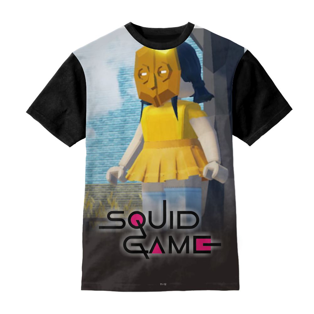 Kaos Anak Game Squid Game Baju Anak Umur 1 12 Tahun - Anime Pakaian Anak Laki Laki Perempuan b