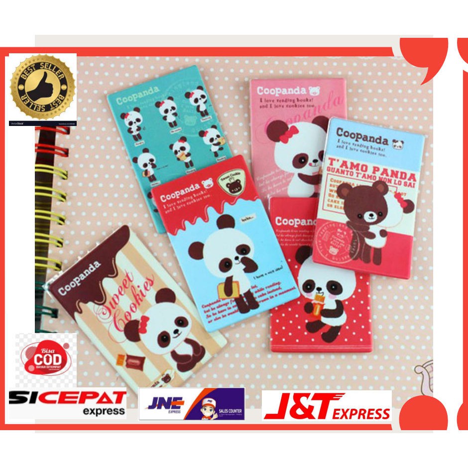 

➳BEST SELLER❥ Cute Panda Style Deco Card Sticker Stiker Cover Kartu - Merah ­31“ ¿