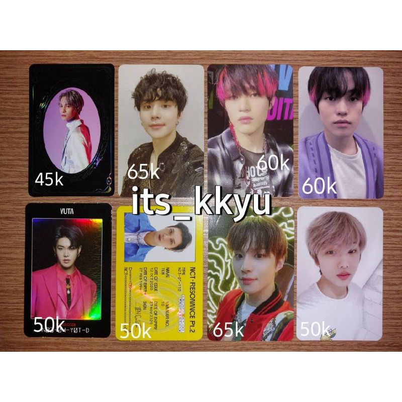 PC ID CARD AC NCT 127, NCT DREAM, NCT 2020 (Jungwoo, Ten, Chenle, Yangyang, Jisung, Yuta)