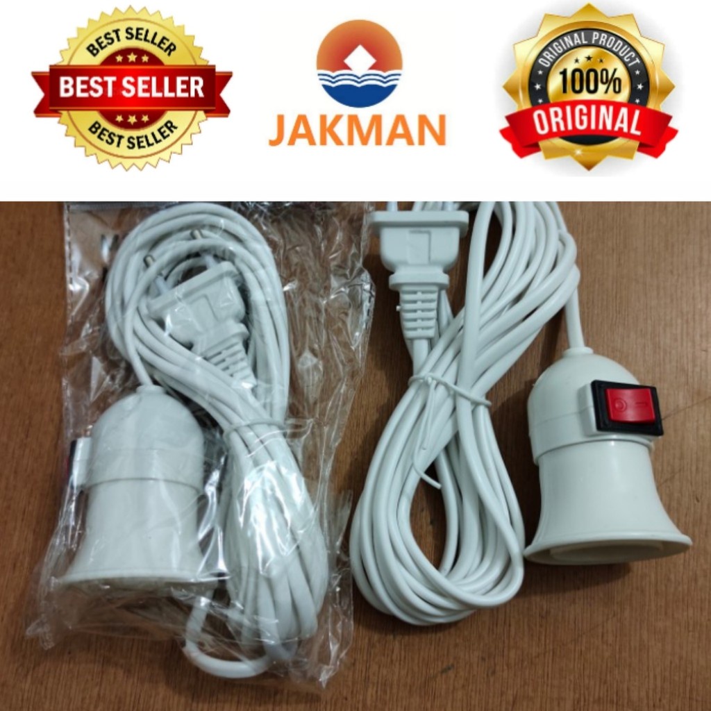 FITTING KABEL 3M DAN 5M / FITTING LAMPU / FITTING KABEL MURAH / ON OFF / SAKLAR / JAKMAN