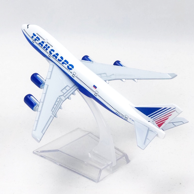 Pesawat Antar Benua Rusia Boeing 747model Pesawat Die-cast Alloy Metal B747 Model Pesawat 16CM