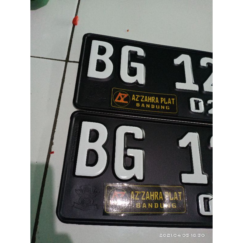 Plat Nomor Font Baru
