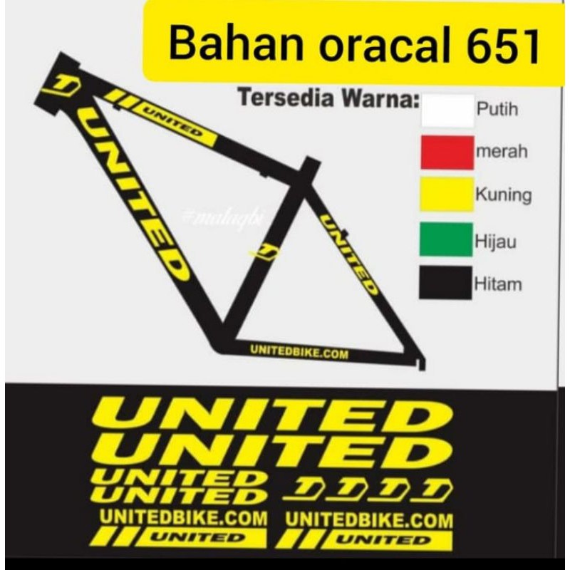 Cutting Sticker Sepeda United Bike